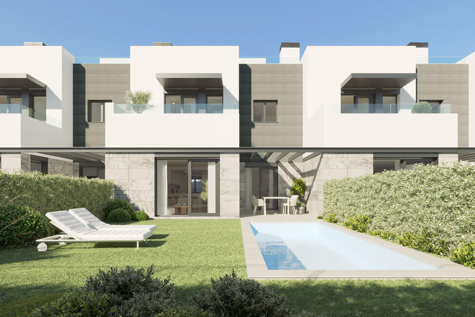 Great eco townhouse under construction with pool in Les Maravilles