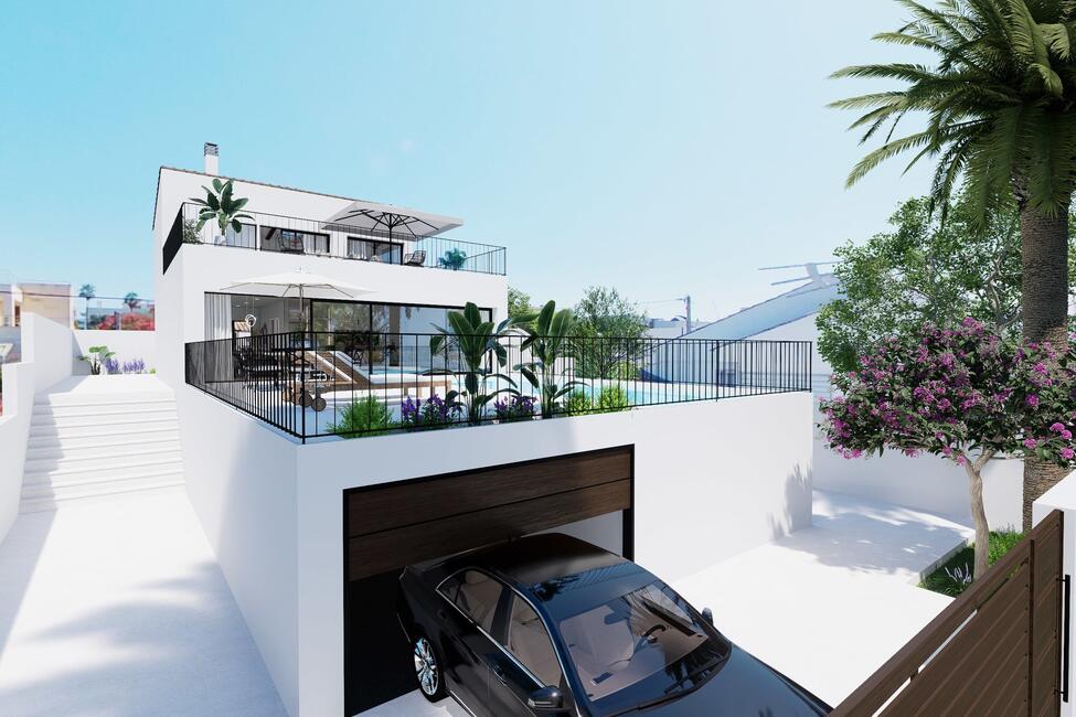 Attraktive Neubau-Villa mit Pool und Meeresweitsicht in Sa Cabaneta