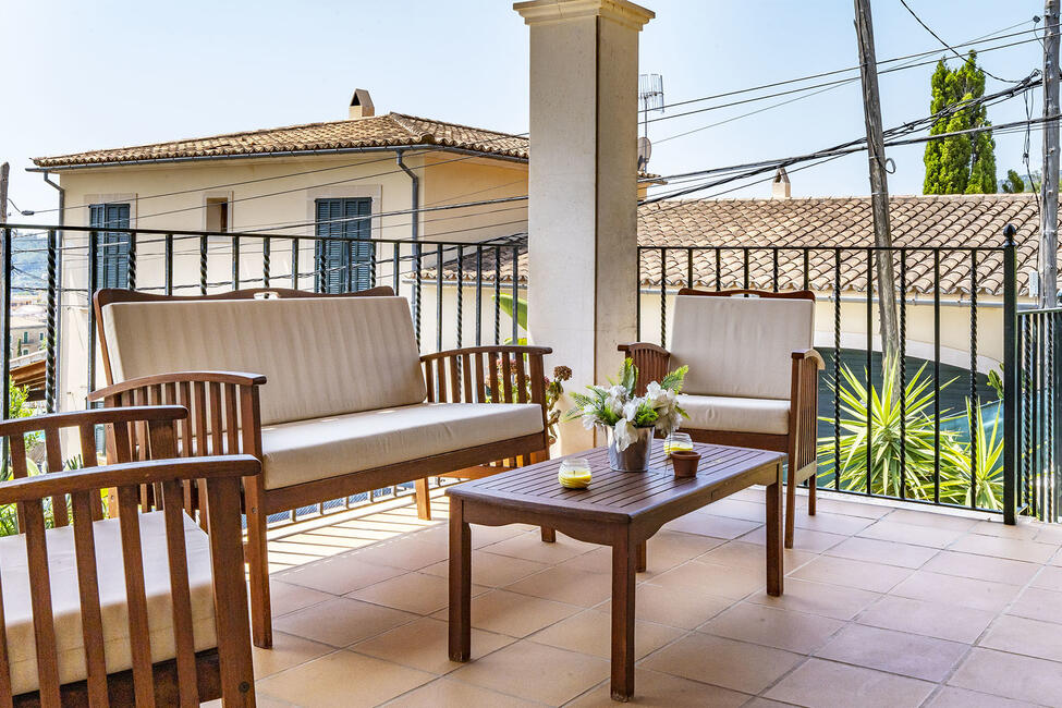 Chalet rústico con piscina de agua salada y jardín en Alaró