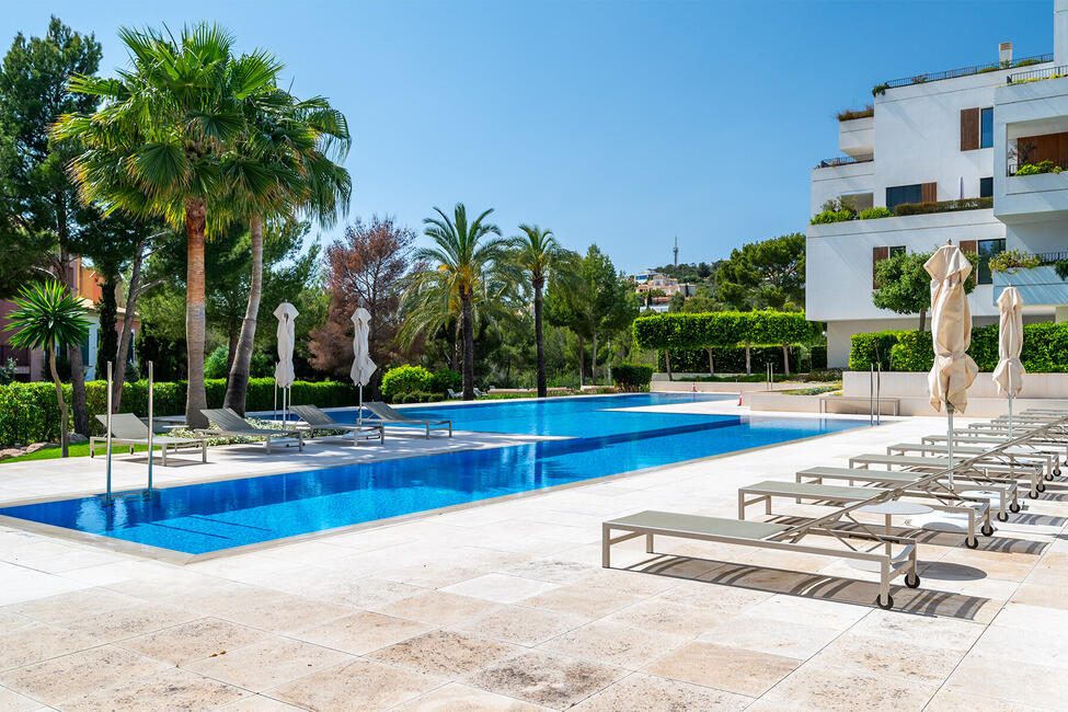 Beeindruckendes Meerblick-Penthouse mit einzigartiger Dachterrasse mit privatem Pool in Nova Santa Ponsa