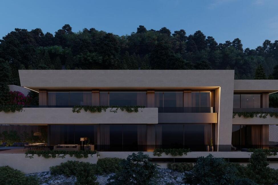 Gran terreno edificable con proyecto de chalet con vistas al mar en Son Vida