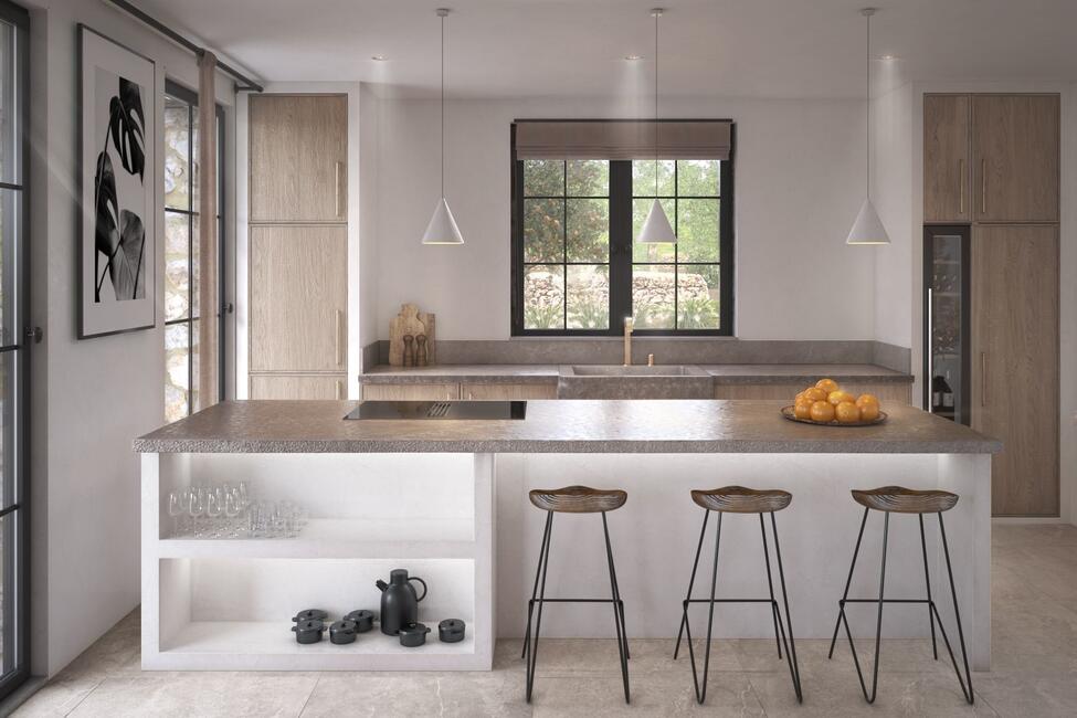 Unique new construction finca with pool and sensational mountain views in Llubi