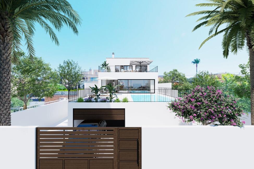 Attraktive Neubau-Villa mit Pool und Meeresweitsicht in Sa Cabaneta