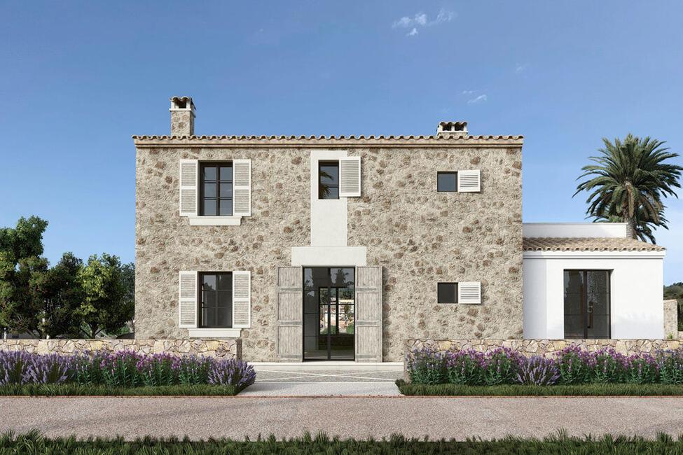 Fascinante finca de nueva construcción con piscina y casa de invitados en Santanyi