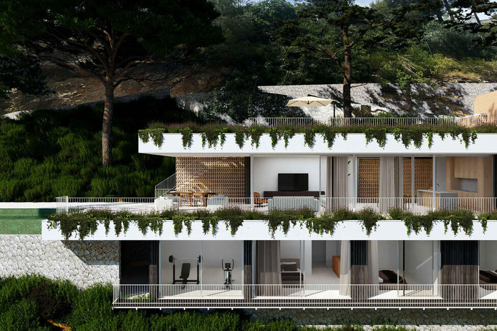 Hervorragendes Grundstück mit Projekt und Blick über Palma und das Meer in Son Vida