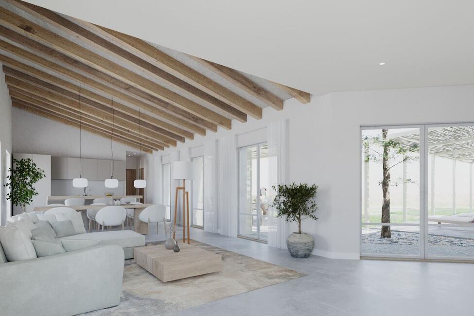 Ebenerdige Neubau-Finca mit Pool in Vilafranca de Bonany