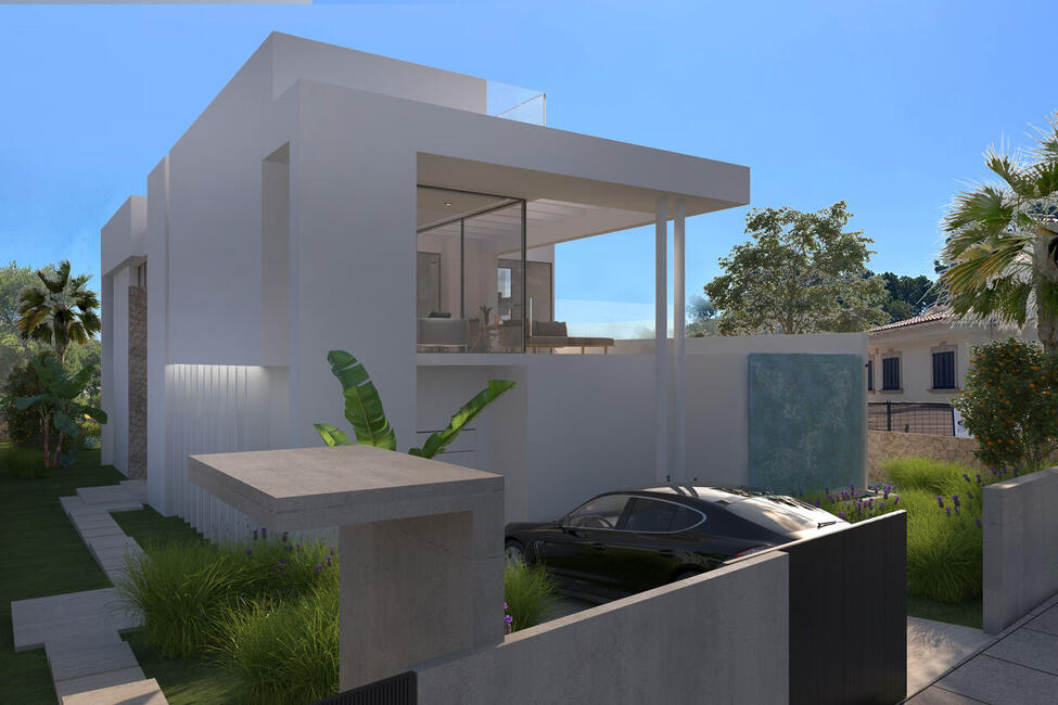 Top Designer-Neubau-Villa mit fantastischem Teil-Meerblick in El Toro