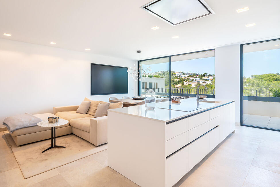 Beeindruckendes Meerblick-Penthouse mit einzigartiger Dachterrasse mit privatem Pool in Nova Santa Ponsa