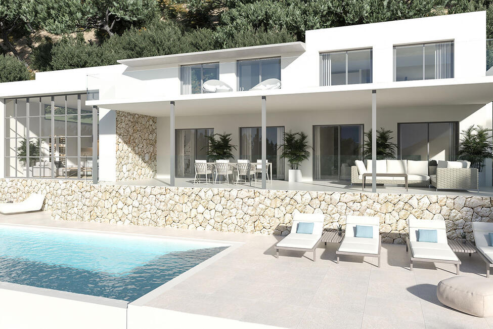 Lujosa villa de nueva construcción con piscina y magníficas vistas en Puerto Pollensa
