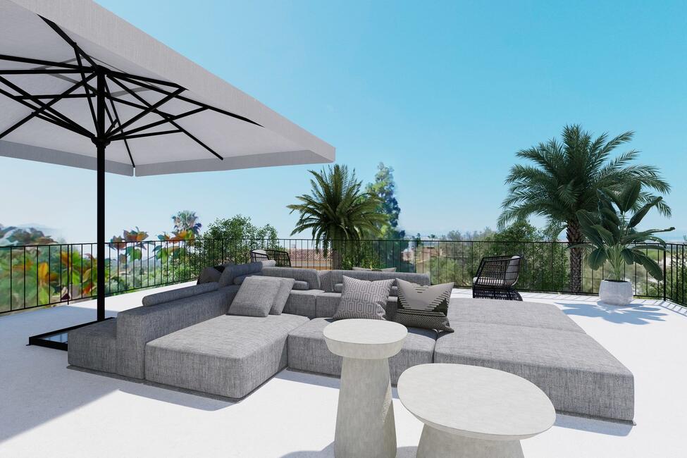 Attraktive Neubau-Villa mit Pool und Meeresweitsicht in Sa Cabaneta