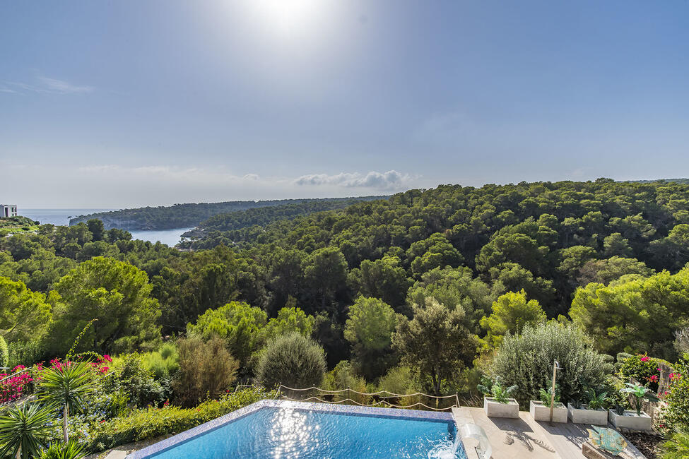 Wunderschöne Villa mit Meerblick und Fahrstuhl in Sol de Mallorca