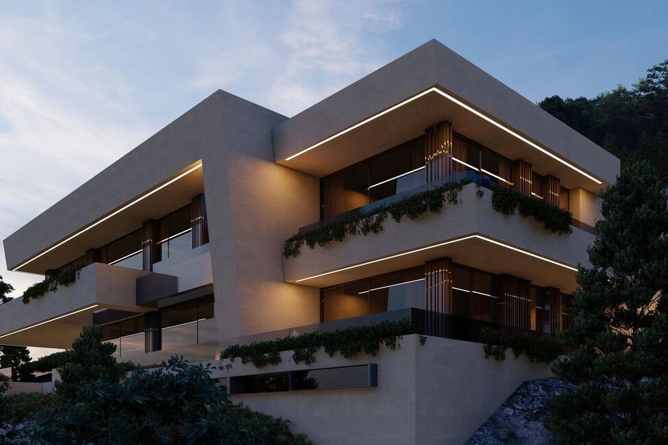 Gran terreno edificable con proyecto de chalet con vistas al mar en Son Vida