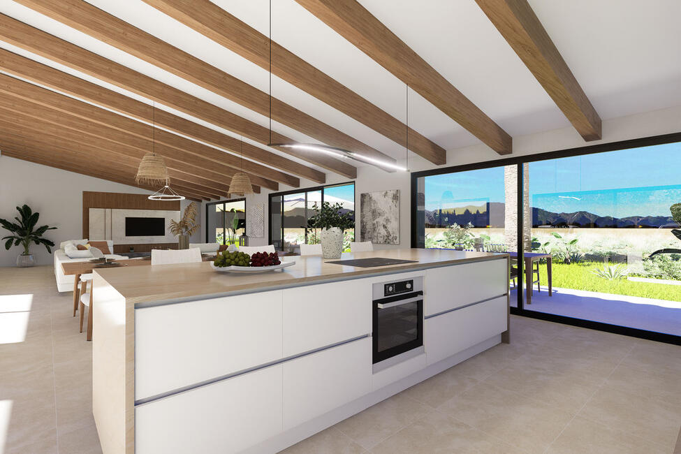 Fantastische Neubau-Finca mit Pool und Bergblick in Llucmajor