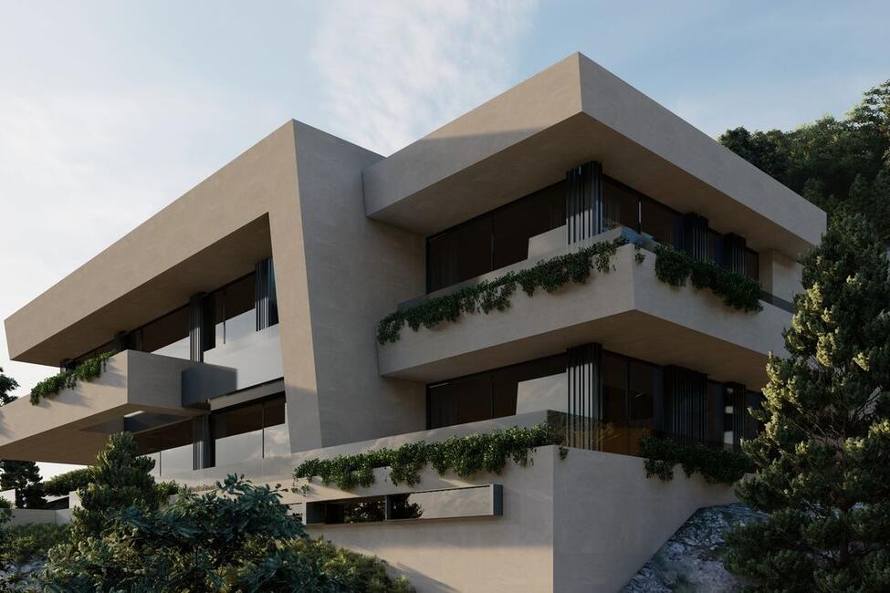 Tolles Baugrundstück mit Projekt einer Villa mit Meerblick in Son Vida