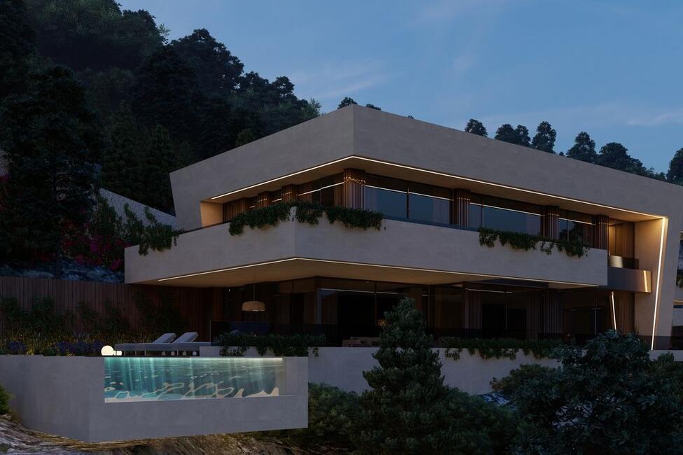 Gran terreno edificable con proyecto de chalet con vistas al mar en Son Vida