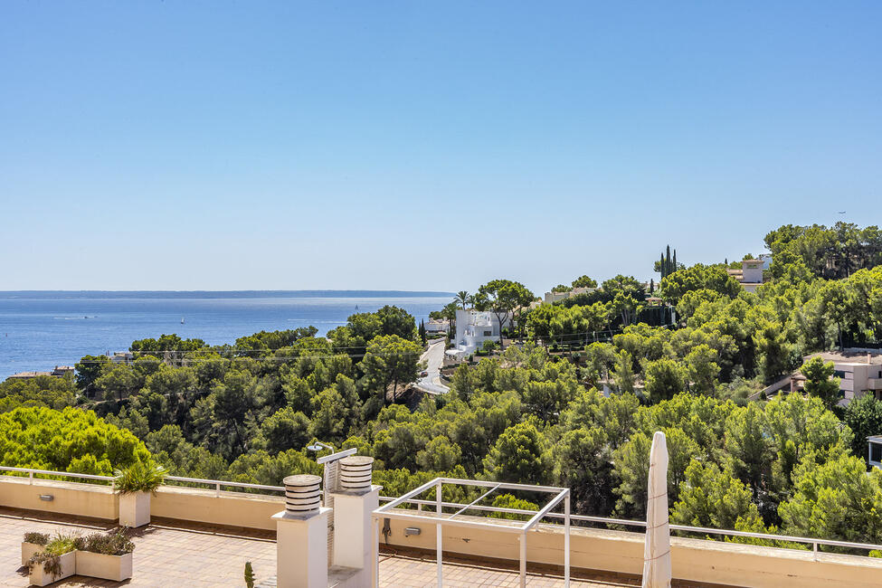 Tolles Apartment mit herrlichem Meerblick und Gemeinschaftspool in Cas Catalá