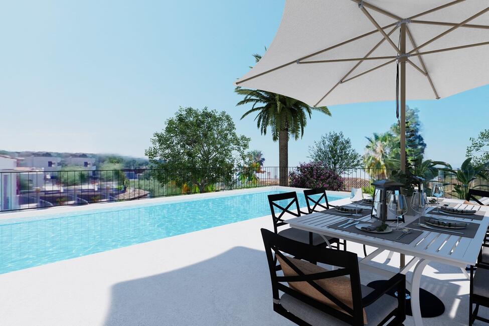 Attraktive Neubau-Villa mit Pool und Meeresweitsicht in Sa Cabaneta