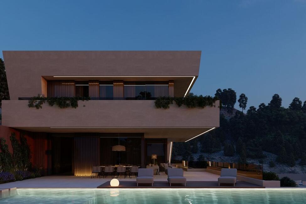 Gran terreno edificable con proyecto de chalet con vistas al mar en Son Vida