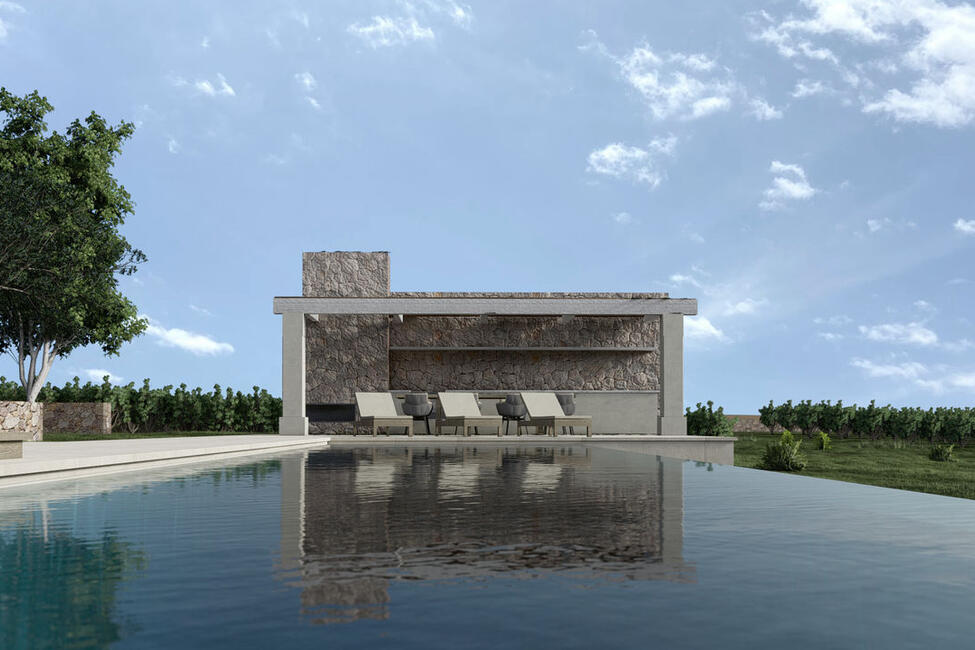 Fascinante finca de nueva construcción con piscina y casa de invitados en Santanyi