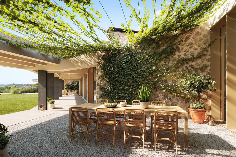 Exclusiva finca de nueva construcción con piscina y bonitos interiores en Bunyola