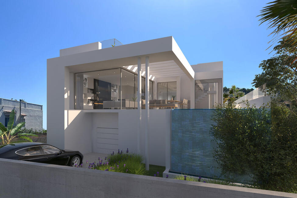 Top Designer-Neubau-Villa mit fantastischem Teil-Meerblick in El Toro