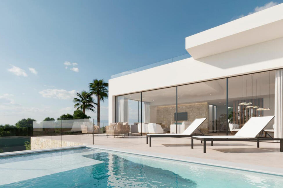 Elegante villa de nueva construcción con vistas al mar en Santa Ponsa