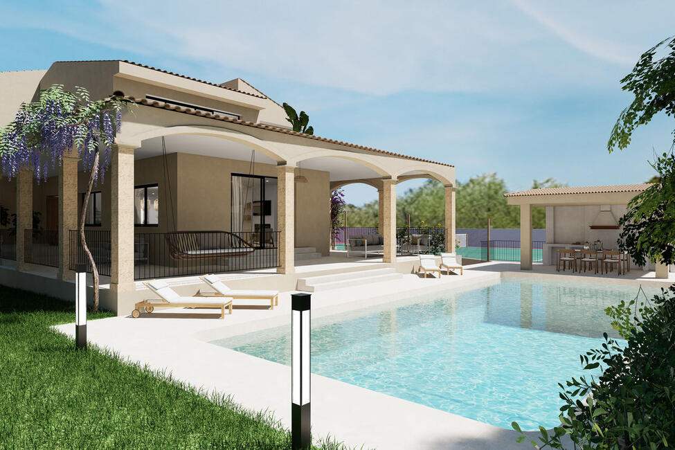 Top renovierte Villa mit Pool und privatem Tennisplatz in Pòrtol
