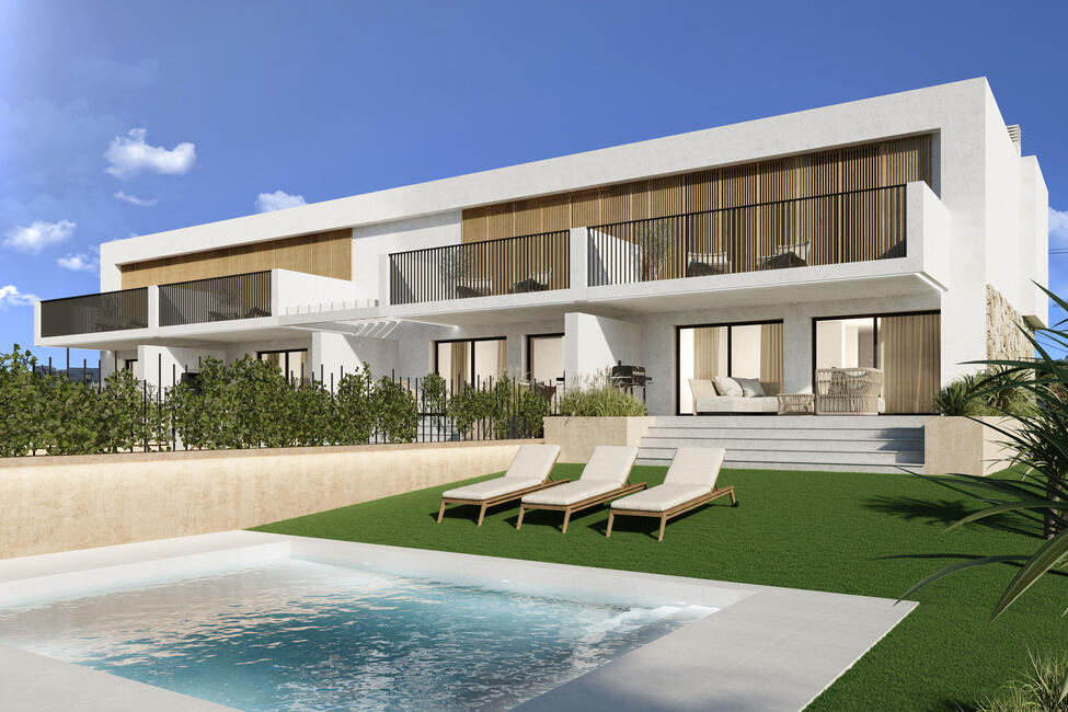 Eco-friendly newly built terraced house near the beach in Puerto Alcúdia