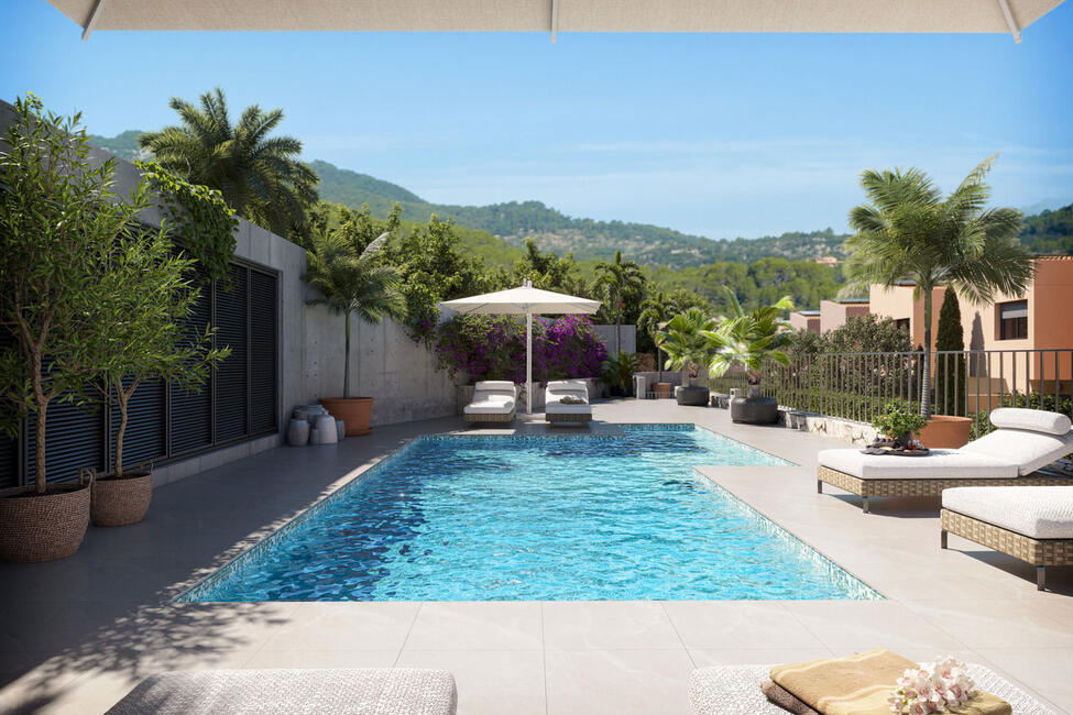 Moderno adosado con piscina comunitaria en Esporles