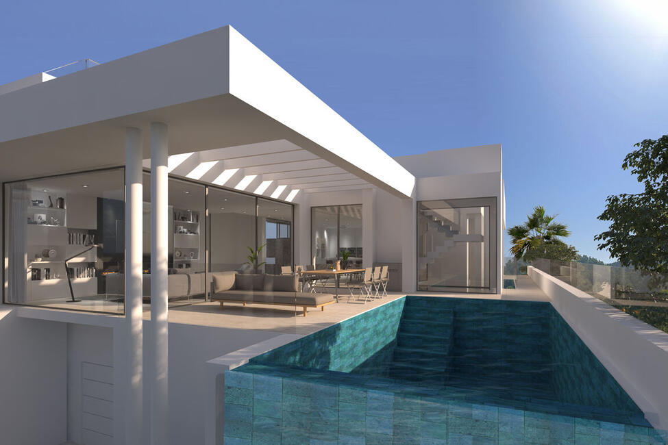 Top Designer-Neubau-Villa mit fantastischem Teil-Meerblick in El Toro