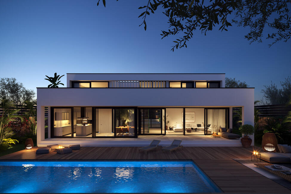 Luxuriöse Neubau-Villa mit wunderschönem Poolbereich in Sa Cabaneta