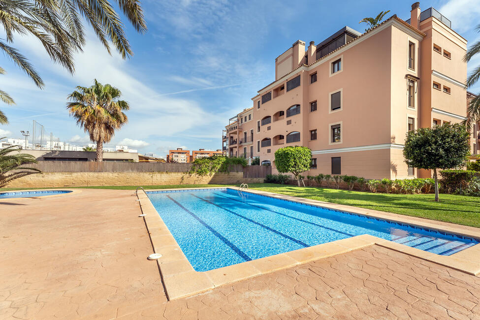 Atractivo piso con piscina comunitaria cerca del mar en Portixol
