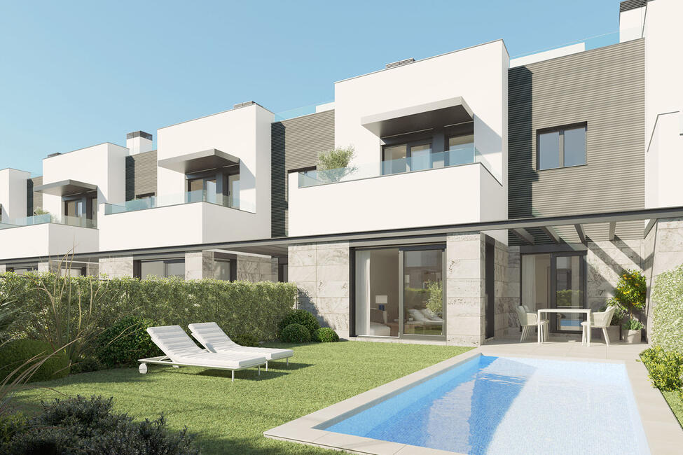 Ecological new construction townhouse with pool in Les Maravilles
