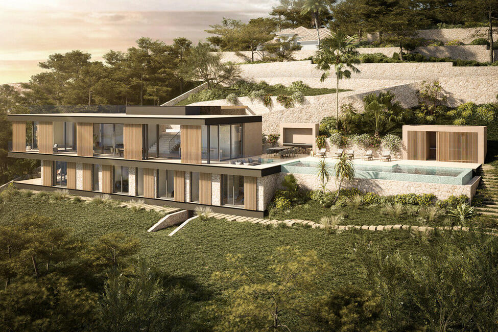 Impresionantes villas de nueva construcción con vistas panorámicas al mar en Paguera
