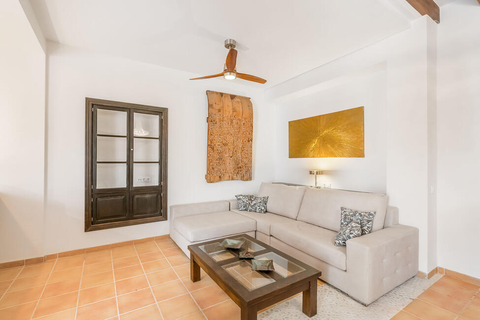Chic townhouse with vacation rental license and patio with pool in Capdepera