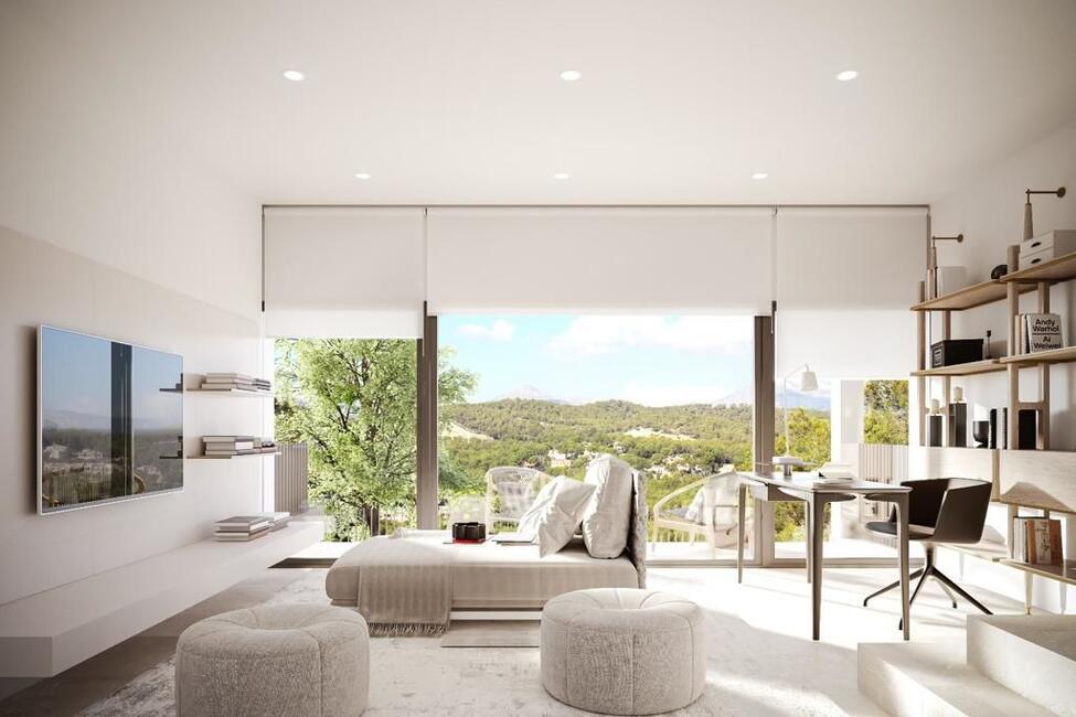 Moderne Neubau-Villa mit Panoramausblick auf die Berge in Santa Ponsa