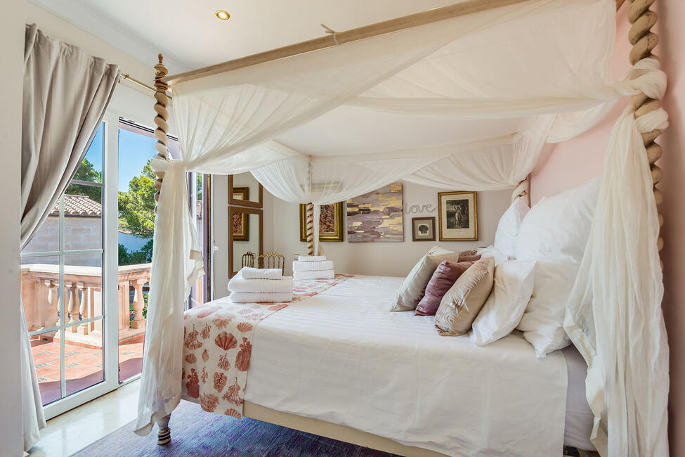 Grandiose Versace style villa with pool and sea view in Cala Pi