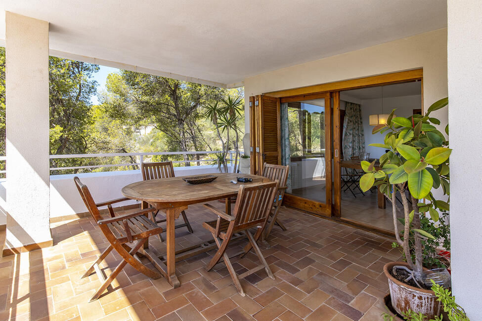 Tolles Apartment mit herrlichem Meerblick und Gemeinschaftspool in Cas Catalá