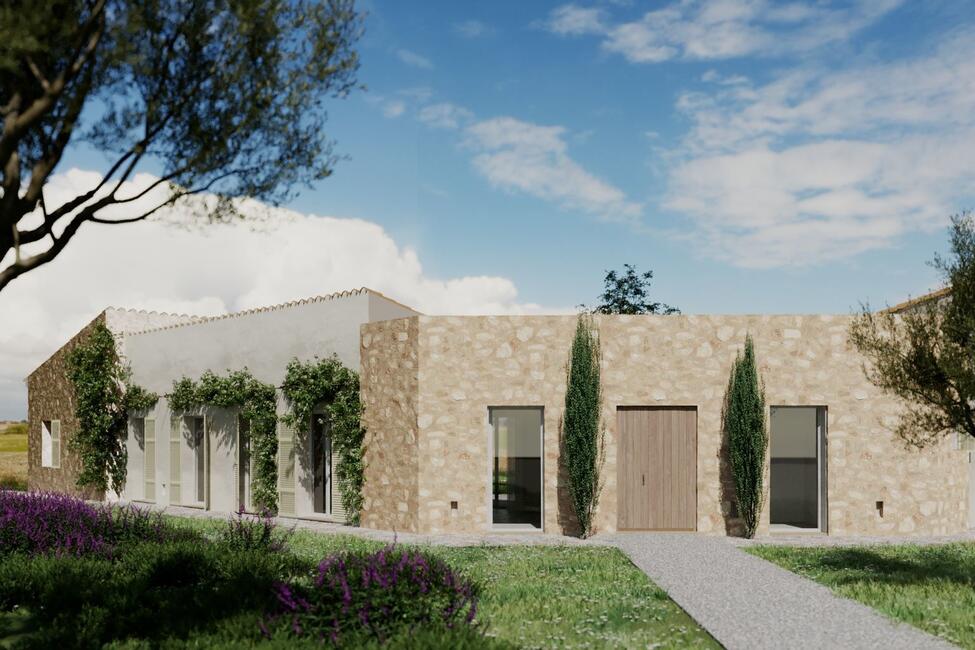 Ebenerdige Neubau-Finca mit Pool in Vilafranca de Bonany