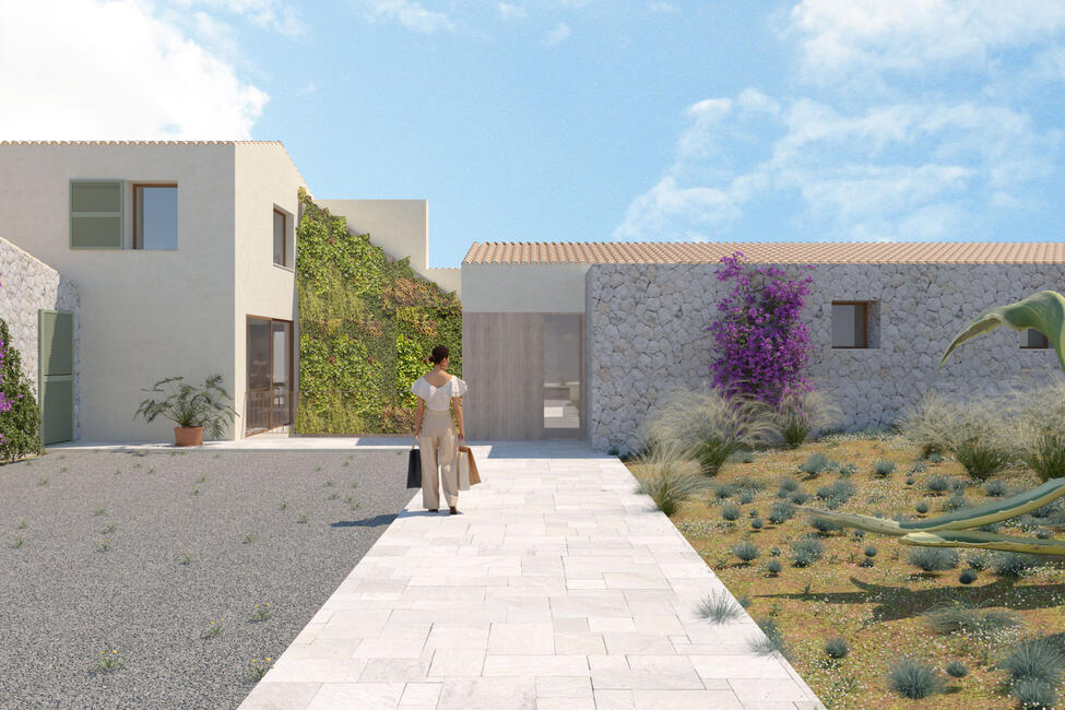 Considerable new construction finca with sea view and pool in Pollensa