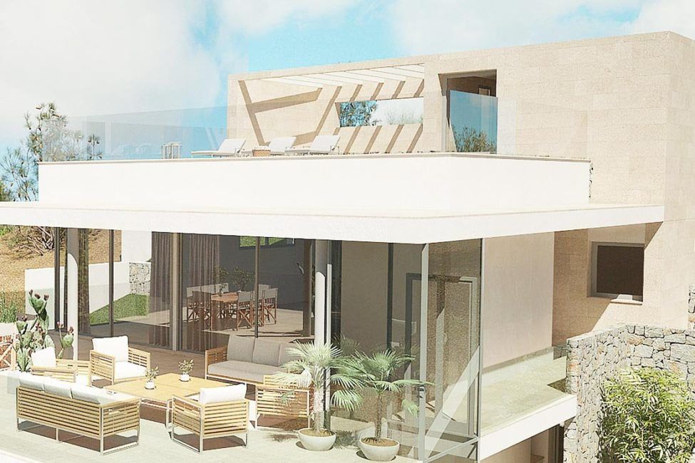 Exclusivo proyecto de chalet en ladera con vistas al mar en Canyamel