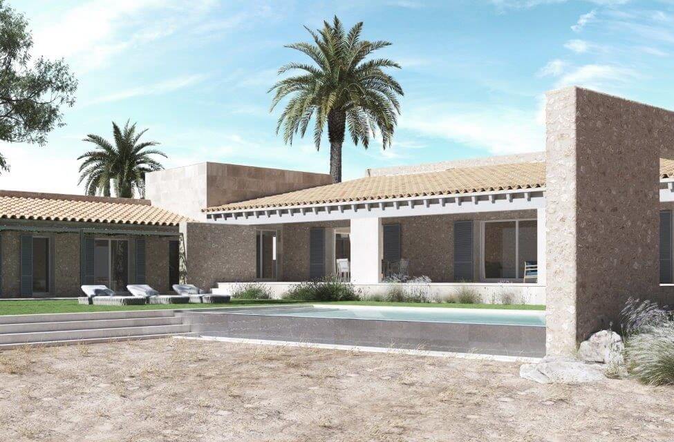 Ground level new build finca with pool and 3 ha plot in Sa Vinyola