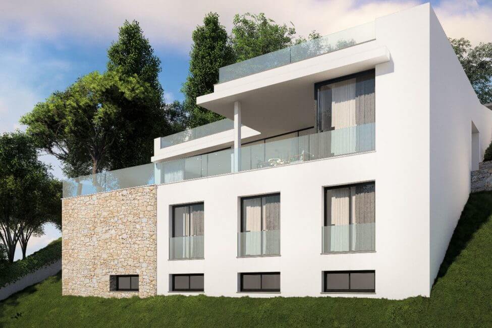 Moderne Neubau-Villa mit Pool in Costa d´en Blanes