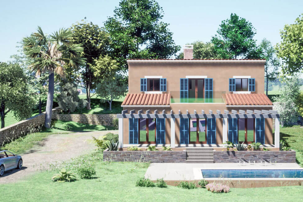 Sonniges Grundstück mit Projekt und Baulizenz in Son Carrió
