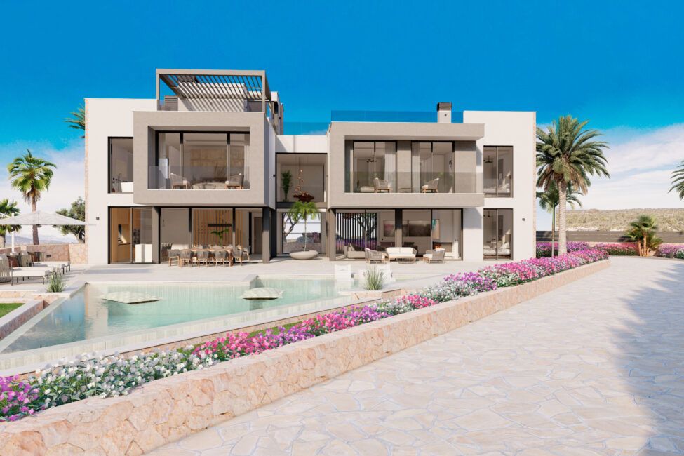Luxus Neubau-Villa mit Innen- und Aussenpool in Son Gual