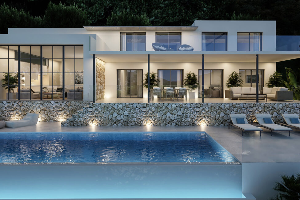 Luxurious newly built villa with pool and great views in Puerto Pollensa