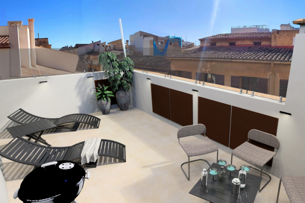 Attractive new-build townhouse with roof terrace in Palma old town
